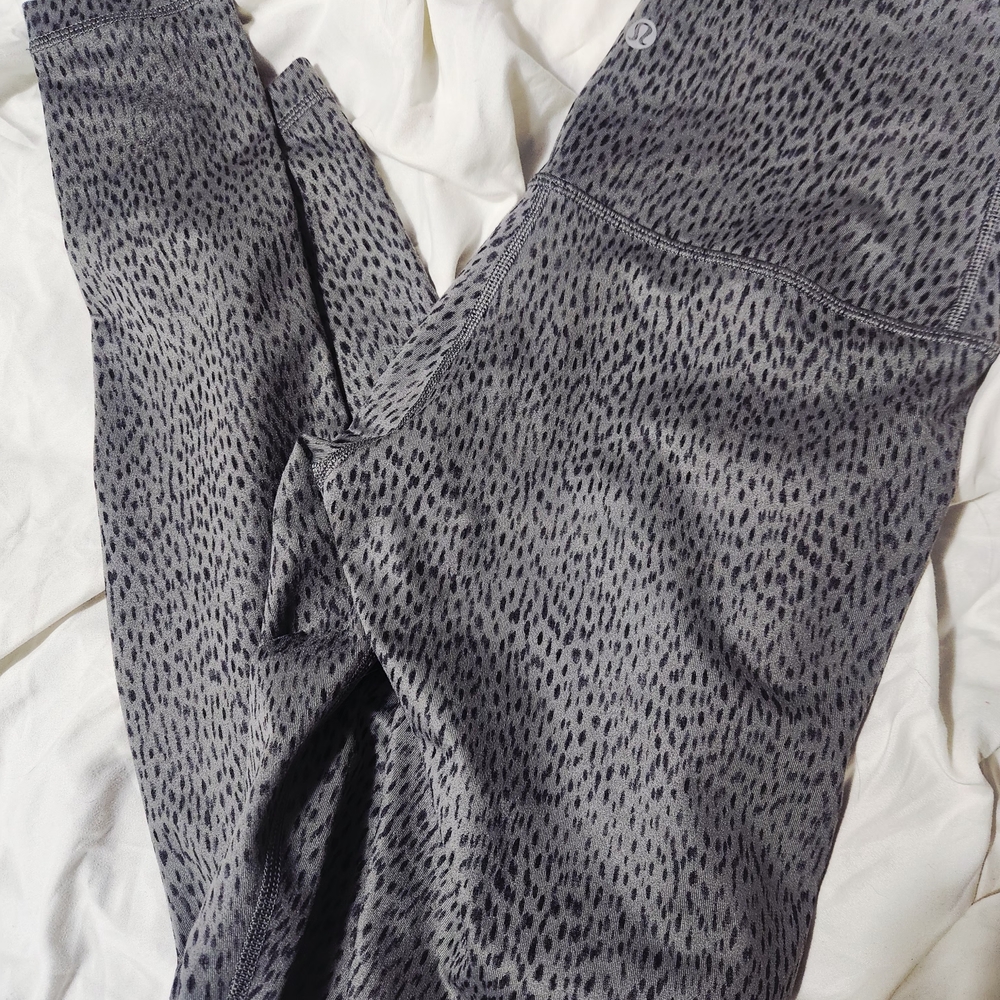 Gray Patterned Leggings